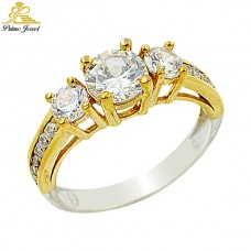 Gümüş Zirkon Taşlı Yüzük